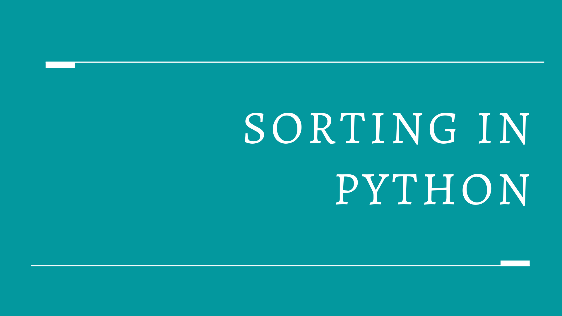 Sorting in python